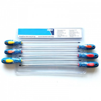 6 pcs screwdriver extra long kit  extra long 325mm(13")