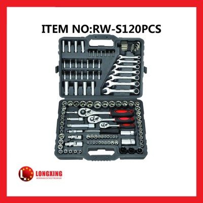 Factory Supply120pcs (1/4",3/8"&1/2")socket wrench tool set for socket wrench set,spanner knife set